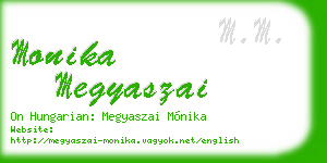 monika megyaszai business card